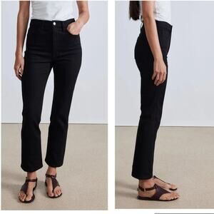 Apiece Apart Ultra High Rise Kick Flare Slim Camilla Jeans Black Stretch Size 29